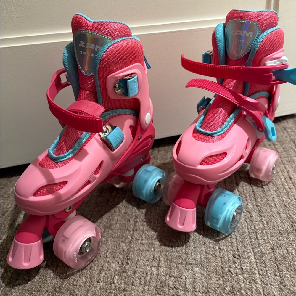 Roller Skates - Pink and Blue Adjustable